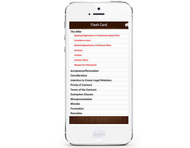 Contract Law iphone app